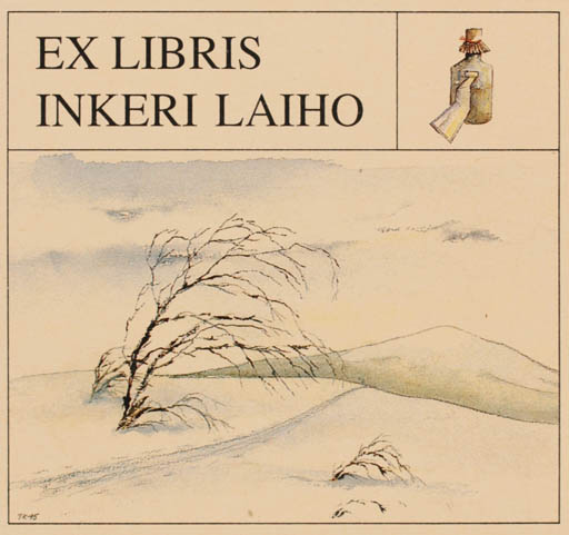 Exlibris by Martti Tapani Kiippa from Finland for Inkeri Laiho - Scenery/Landscape 