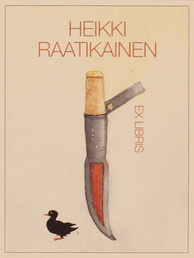 Exlibris by Martti Tapani Kiippa from Finland for Heikki Raatikainen - Bird Weapon 