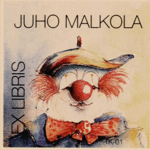 Exlibris by Martti Tapani Kiippa from Finland for Juho Malkola - Theater/Cirkus 