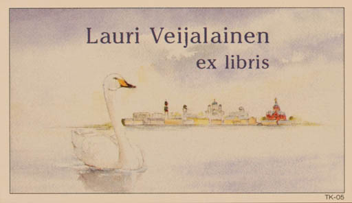 Exlibris by Martti Tapani Kiippa from Finland for Lauri Veijalainen - Bird Scenery/Landscape 