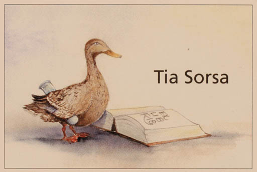 Exlibris by Martti Tapani Kiippa from Finland for Tia Sorsa - Book Bird 