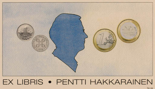 Exlibris by Martti Tapani Kiippa from Finland for Pentti Hakkarainen - 