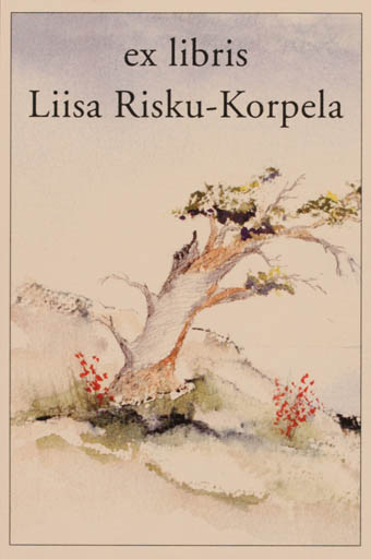 Exlibris by Martti Tapani Kiippa from Finland for Liisa Risku Korpela - Scenery/Landscape Tree 