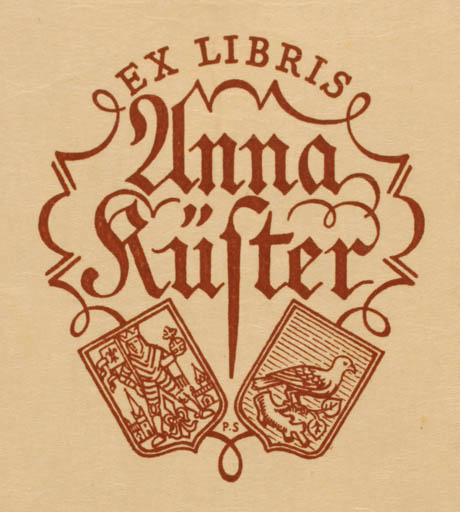 Exlibris by Poul Sæbye from Denmark for Anna Rüfter - 