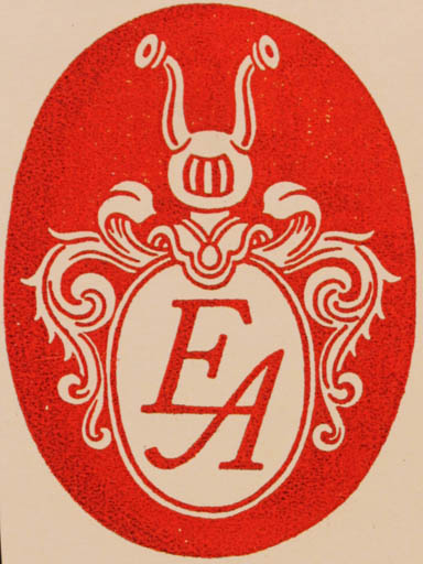 Exlibris by Poul Sæbye from Denmark for ? E.A - Monogram 