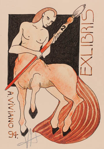 Exlibris by Antonino Viviano from Denmark for Antonino Viviano - 