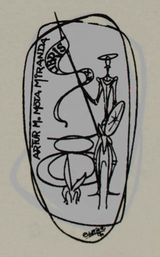 Exlibris by Eduardo Dias Ferreira from Portugal for Artur Mario Da Mota Miranda - Don Quijote 