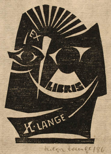 Exlibris by Helga Lange from Germany for Helga Lange - Abstract 