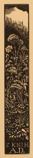 Exlibris by Antonin Dolezal from Czechoslovakia for Z Knih - Flora 