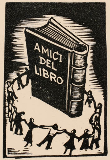 Exlibris by Remo Wolf from Italy for ? Amici del Libro - Book Group 