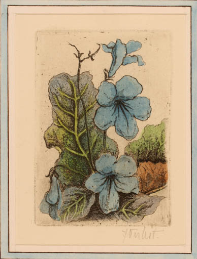 Exlibris by J Maanen- Verbist from Belgium for ? ? - Flower Flora 