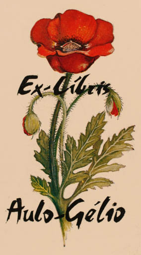 Exlibris by Aulo-Gelio Severino from Portugal for Aulo-Gelio Severino - Flower Flora 