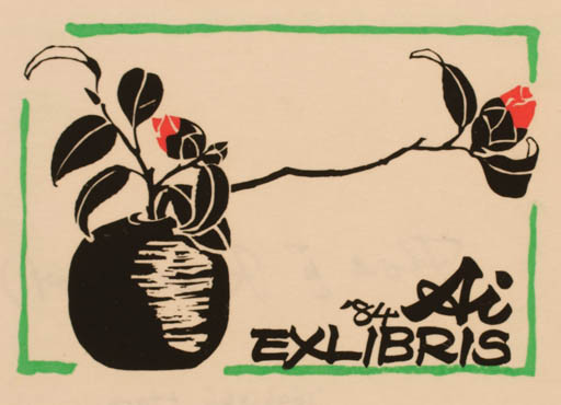 Exlibris by Yoshiaki Hara from Japan for ? ? - Flora 