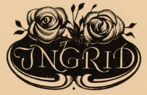 Exlibris by Maarten de Jong from Netherland for ? Ingrid - Flora 