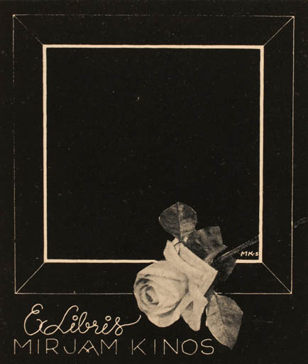 Exlibris by Mirjam Kinos from Finland for Mirjam Kinos - Flower Flora 