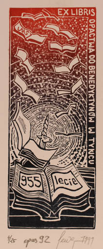 Exlibris by Malgorzaty Seweryn from Poland for W Opactwa- Benedyktynow Tyncu - Book 