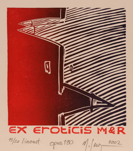 Exlibris by Malgorzaty Seweryn from Poland for ? M.R. - Ex Erotica 