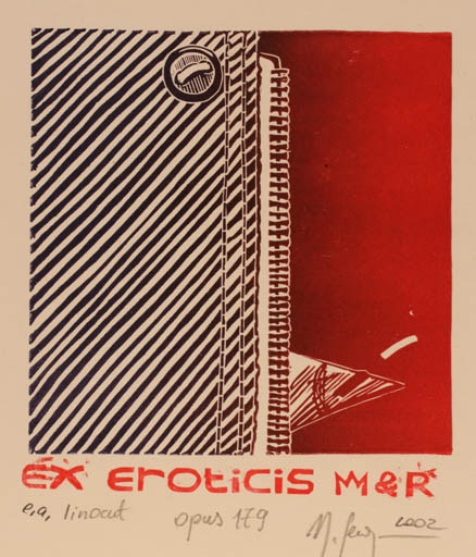 Exlibris by Malgorzaty Seweryn from Poland for ? M. R. - Ex Erotica 