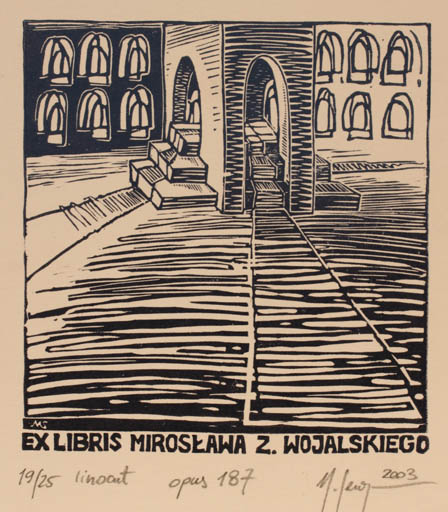 Exlibris by Malgorzaty Seweryn from Poland for Miroslawa Z. Wojalskiego - Architecture 