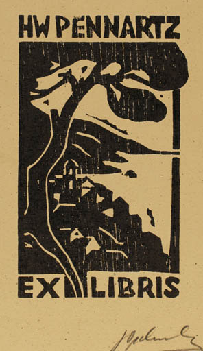 Exlibris by Georg Opdenberg from Germany for H.W. Pennartz - 