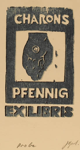 Exlibris by Georg Opdenberg from Germany for Charons Pfennig - Hand(s) 