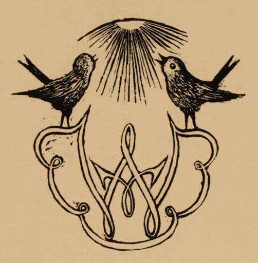 Exlibris by Antonin Dolezal from Czechoslovakia for Annie Winkeler - Bird Monogram 