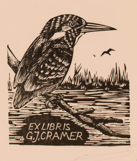 Exlibris by C. M. W. Cramer from Netherland for G.J Cramer - Bird 