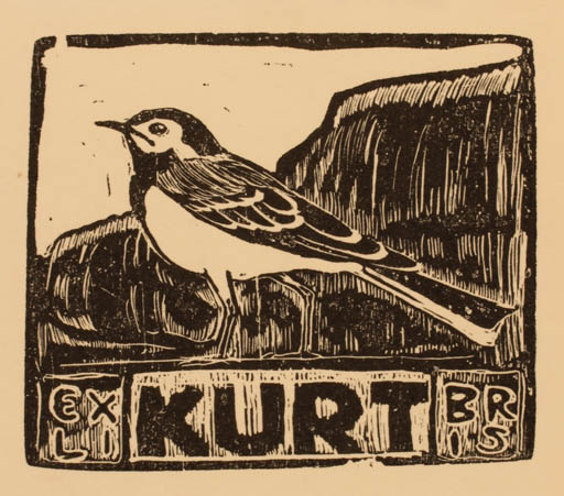 Exlibris by Leif Rydeng from Denmark for K.V. Ziebell - Bird 