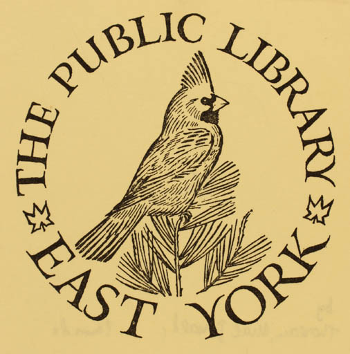 Exlibris by Donald Mac Thoreau from USA for East York The Public Library - Bird 