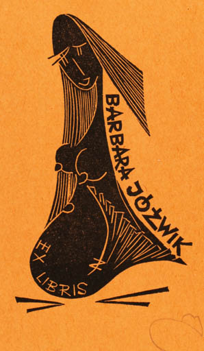 Exlibris by Zbigniew Jozwik from Poland for Barbara Jozwik - Mermaid 