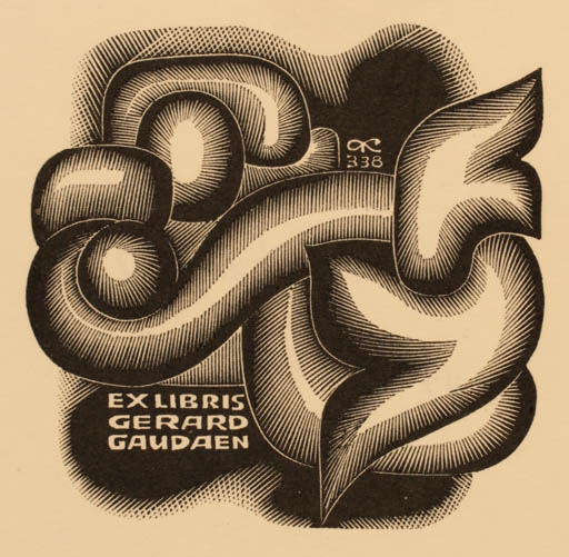 Exlibris by Anatolij Kalaschnikow from Russia for Gerard Gaudaen - Mermaid 