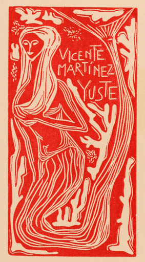 Exlibris by Maria Elsia Leberoni from Italy for Vicente Martinez - Mermaid 