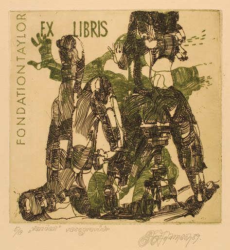 Exlibris by Jaaka Adamson from Czechoslovakia for ? ? - Abstract 