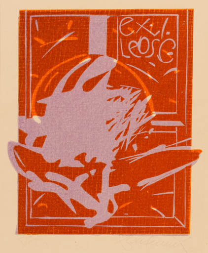 Exlibris by Jiri Bartunek from Czechoslovakia for C Leos - Abstract 