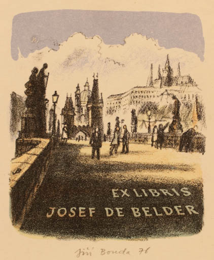 Exlibris by Jiri Bouda from Czech Republic for Josef De Belder - City 