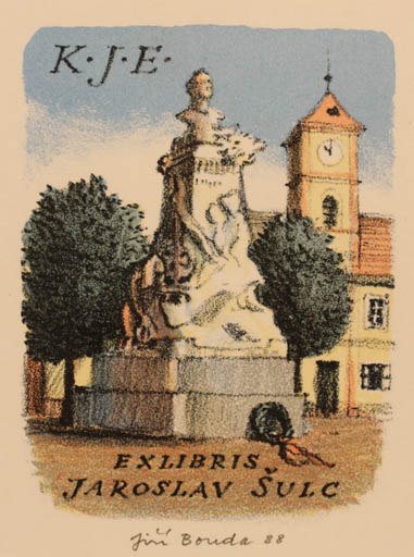 Exlibris by Jiri Bouda from Czech Republic for Jaroslav Sulc - City Art 