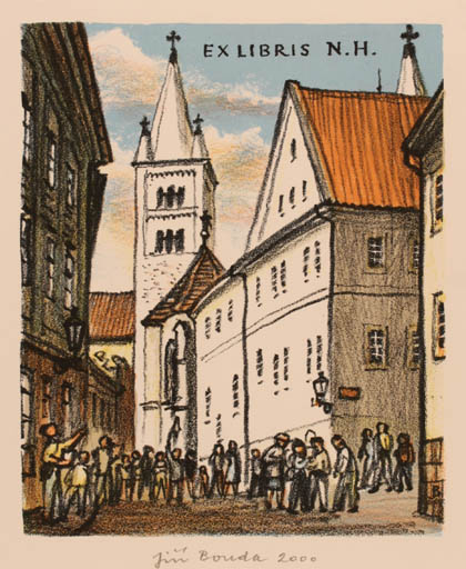 Exlibris by Jiri Bouda from Czech Republic for ? N.H. - City Group Church 