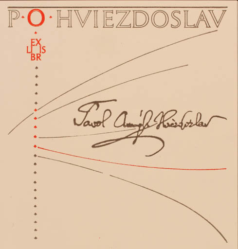 Exlibris by Martin Robert Broz from Czechoslovakia for P.O. Hviezdoslav - Abstract 