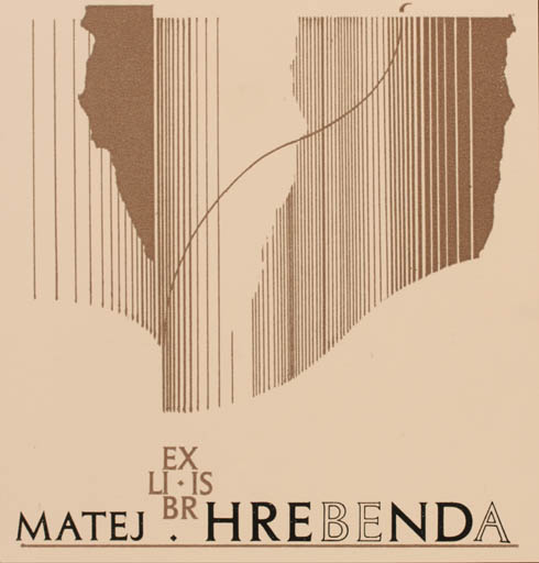 Exlibris by Martin Robert Broz from Czechoslovakia for Matej Hrebenda - Abstract 