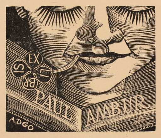 Exlibris by Antonin Dolezal from Czechoslovakia for Paul Ambur - 