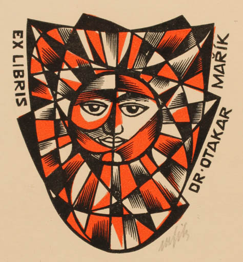 Exlibris by Dr. Otakar Marik from Czechoslovakia for Dr. Otakar Marik - 