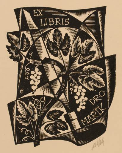 Exlibris by Dr. Otakar Marik from Czechoslovakia for Dr. Otakar Marik - Fruit Wine 