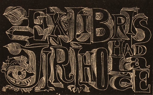 Exlibris by Jiri Hadlac from Czechoslovakia for Jiri Hadlac - Text/Writing 