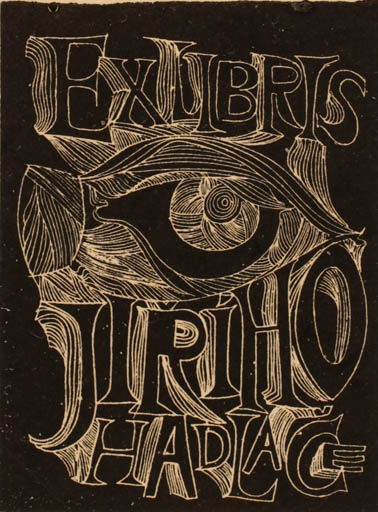 Exlibris by Jiri Hadlac from Czechoslovakia for Jiri Hadlac - Text/Writing 