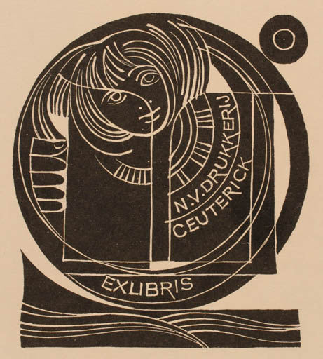 Exlibris by Dusan Janousek from Czechoslovakia for N.V. Drukkerij - 