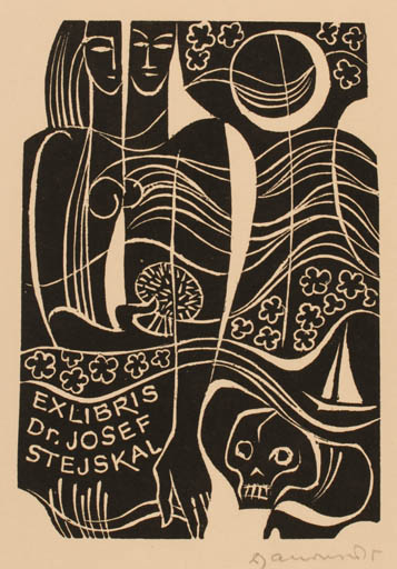 Exlibris by Dusan Janousek from Czechoslovakia for Dr. Josef Stejskal - Abstract 