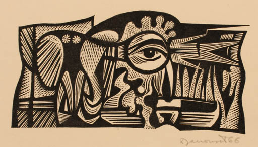 Exlibris by Dusan Janousek from Czechoslovakia for ? ? - Abstract 