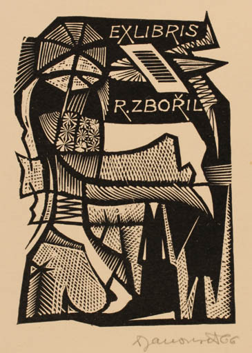 Exlibris by Dusan Janousek from Czechoslovakia for Rajmund Zboril - Abstract 