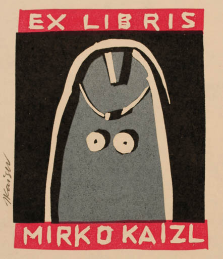 Exlibris by Jaroslav Kaiser from Czechoslovakia for Mirko Kaizl - Abstract 