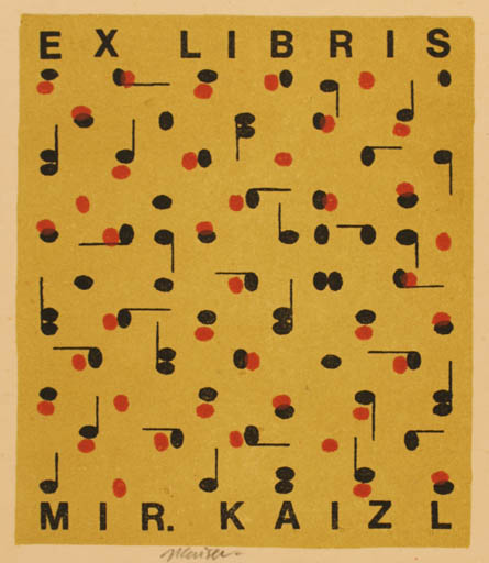 Exlibris by Jaroslav Kaiser from Czechoslovakia for Mirko Kaizl - Abstract 